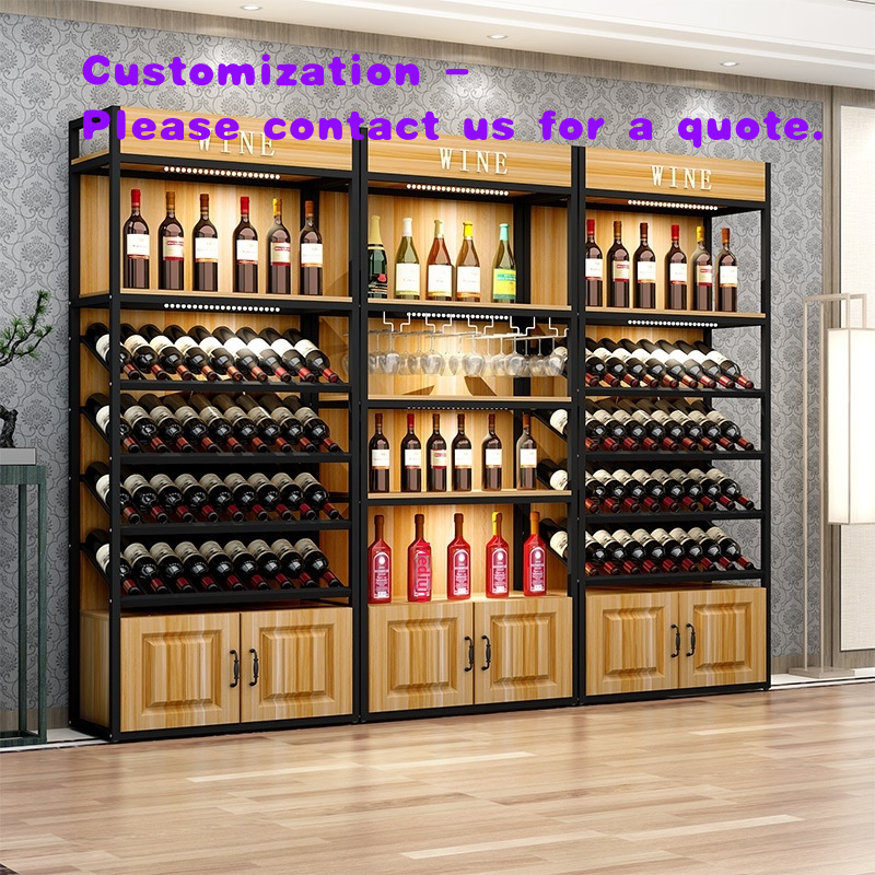 Wine Beer Supermarket - رف عرض النبيذ والبيرة المخصص، رف