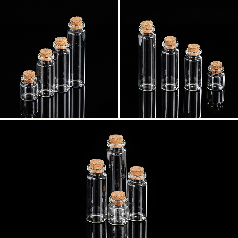 Bottle Stopper Set - مجموعة زجاجات بسدادات فلين زجاجية، رسالة