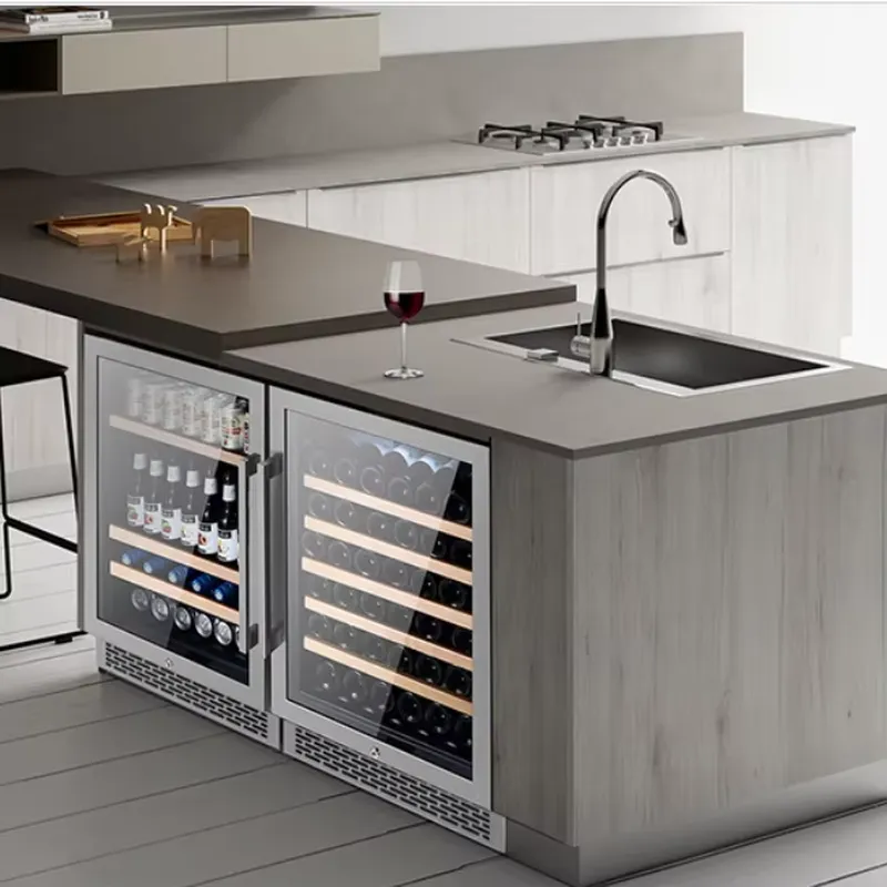 Wine Beer Fridge Cabinet - ثلاجة نبيذ بسعة 48 زجاجة مع