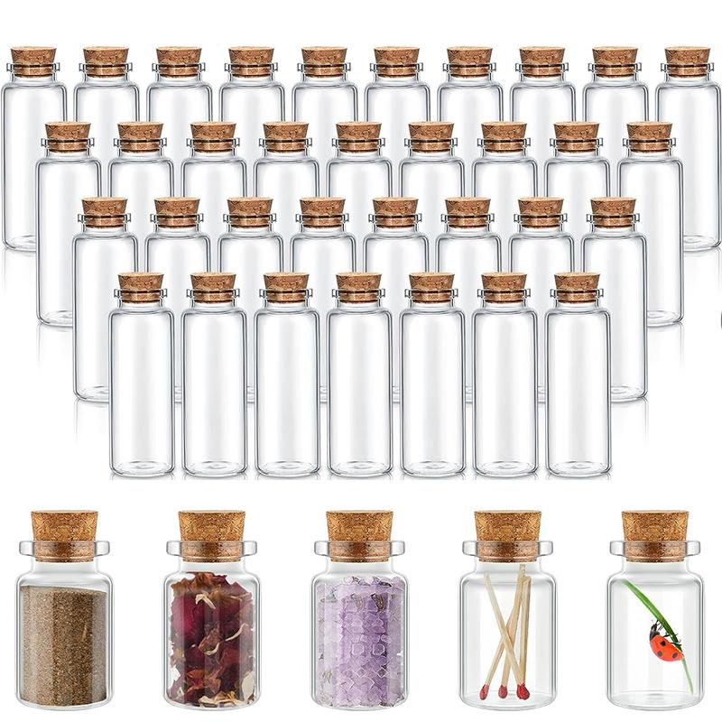 Bottle Stopper Set - 10 قطعة زجاجات صغيرة من الزجاج