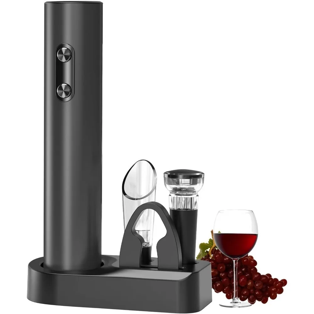 Wine Opener Electric - مجموعة فتاحة زجاجات النبيذ الكهربائية مع