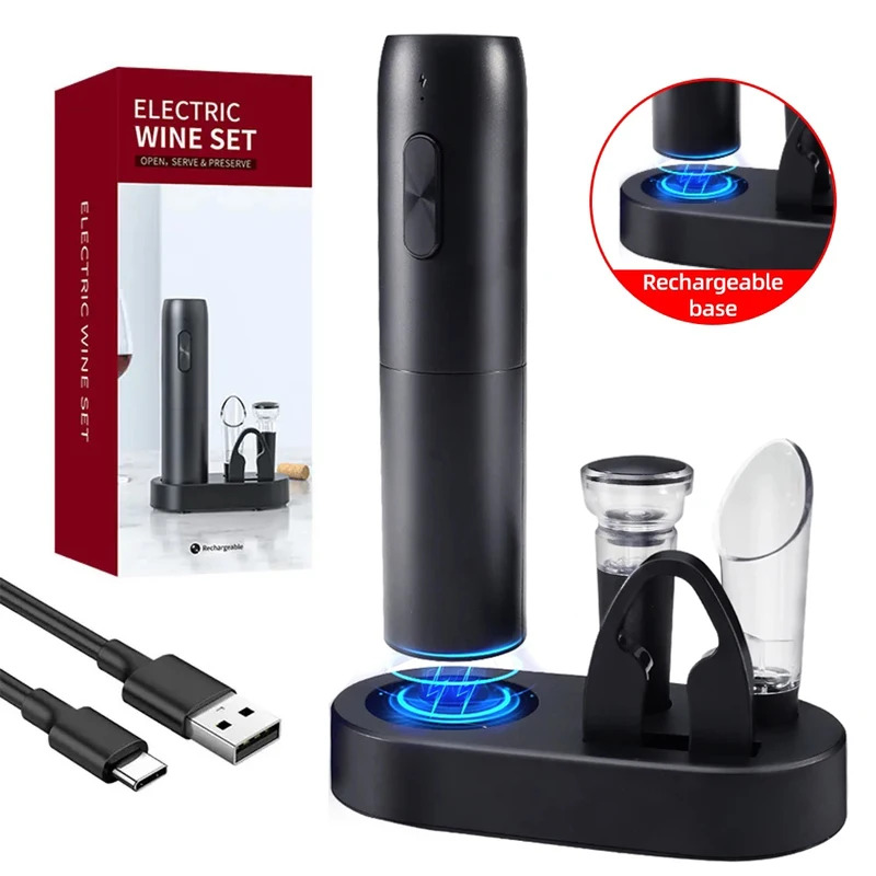 Wine Opener Electric - فتاحة زجاجات نبيذ كهربائية أوتوماتيكية قابلة