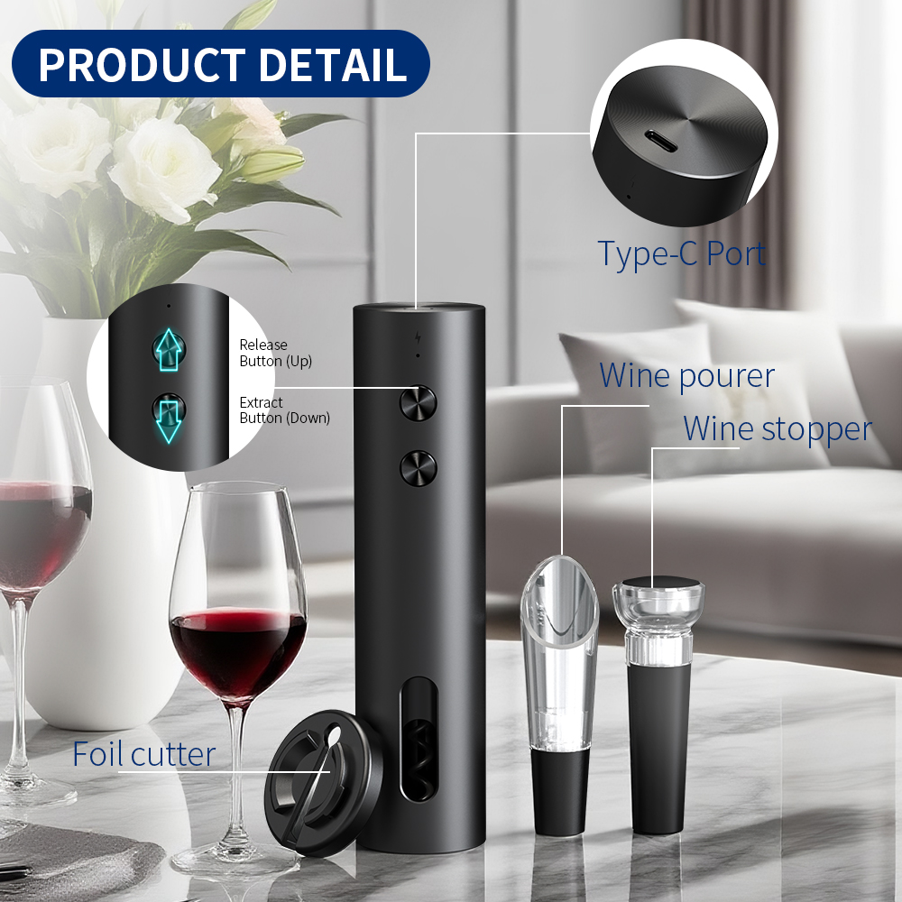 مجموعة فتاحة زجاجات نبيذ كهربا - مراجعة Bottle Stopper Set وسعره