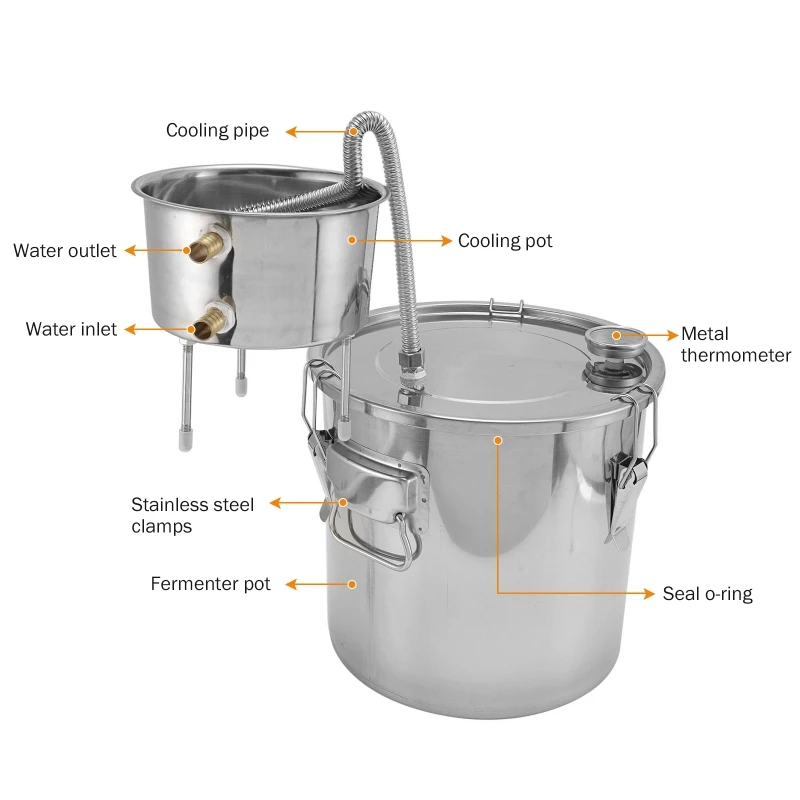 جهاز تقطير الكحول والماء سعة 1 - مراجعة Wine Beer Distillation وسعره
