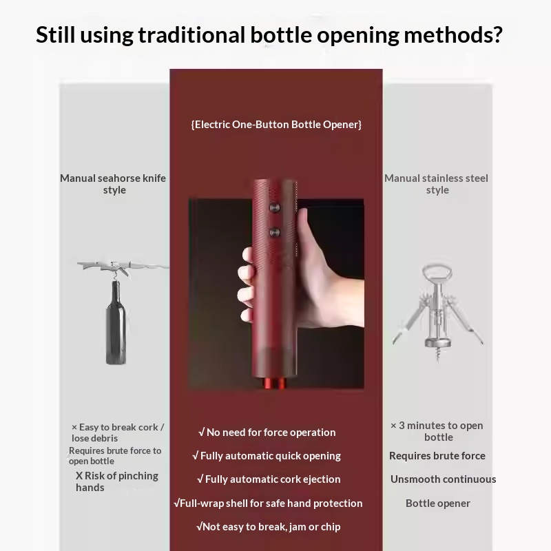فتاحة زجاجات نبيذ كهربائية قاب - مراجعة Wine Opener Electric وسعره