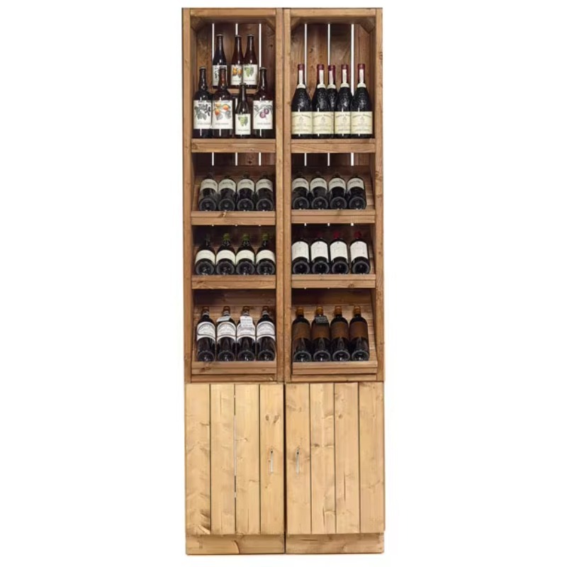 خزانة نبيذ خشبية تجارية عالية  - مراجعة Wine Beer Supermarket وسعره