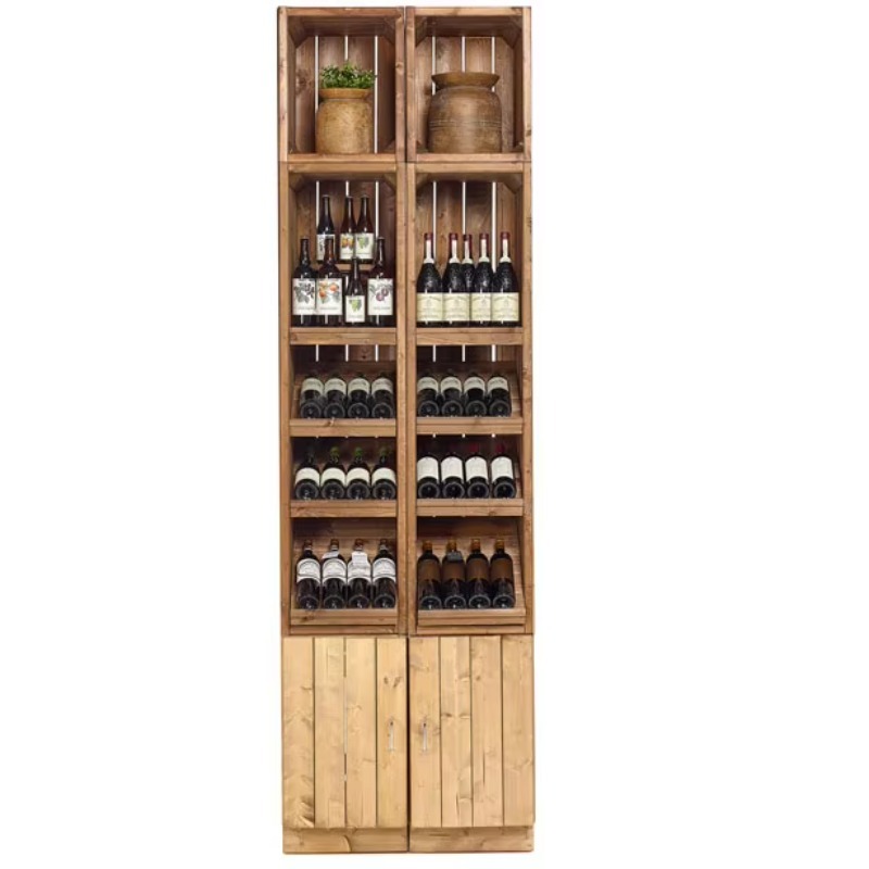 خزانة نبيذ خشبية تجارية عالية  - مراجعة Wine Beer Supermarket وسعره