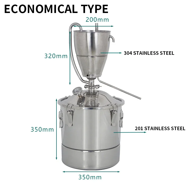 30L مياه الفولاذ المقاوم للصدأ - مراجعة Wine Beer Distillation وسعره