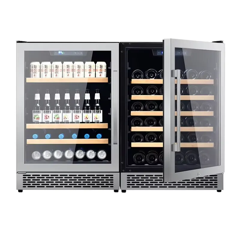 ثلاجة نبيذ بسعة 48 زجاجة مع با - مراجعة Wine Beer Fridge Cabinet وسعره