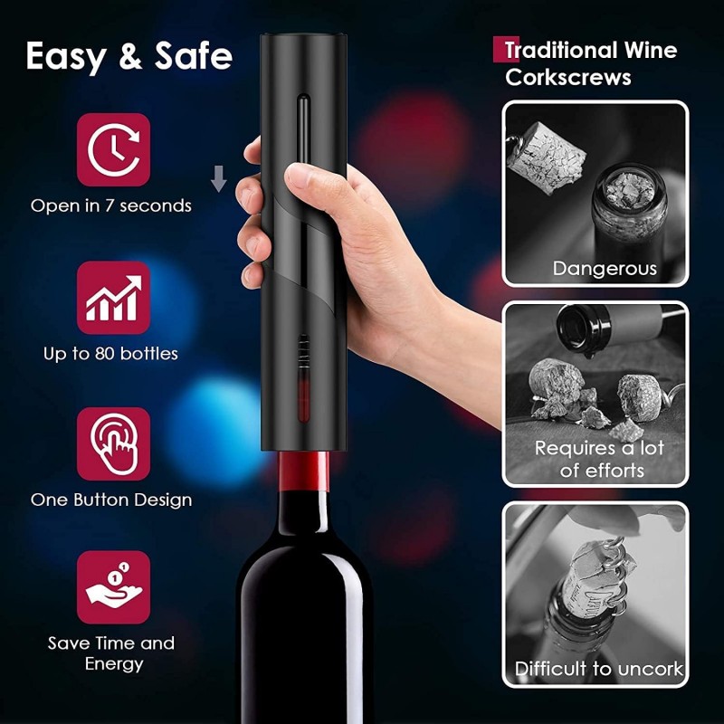 قابلة للشحن متعددة الوظائف الك - مراجعة Wine Opener Electric وسعره