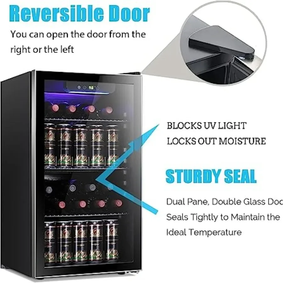 ثلاجة نبيذ/خزانة مشروبات بسعة  - مراجعة Wine Beer Fridge Cabinet وسعره