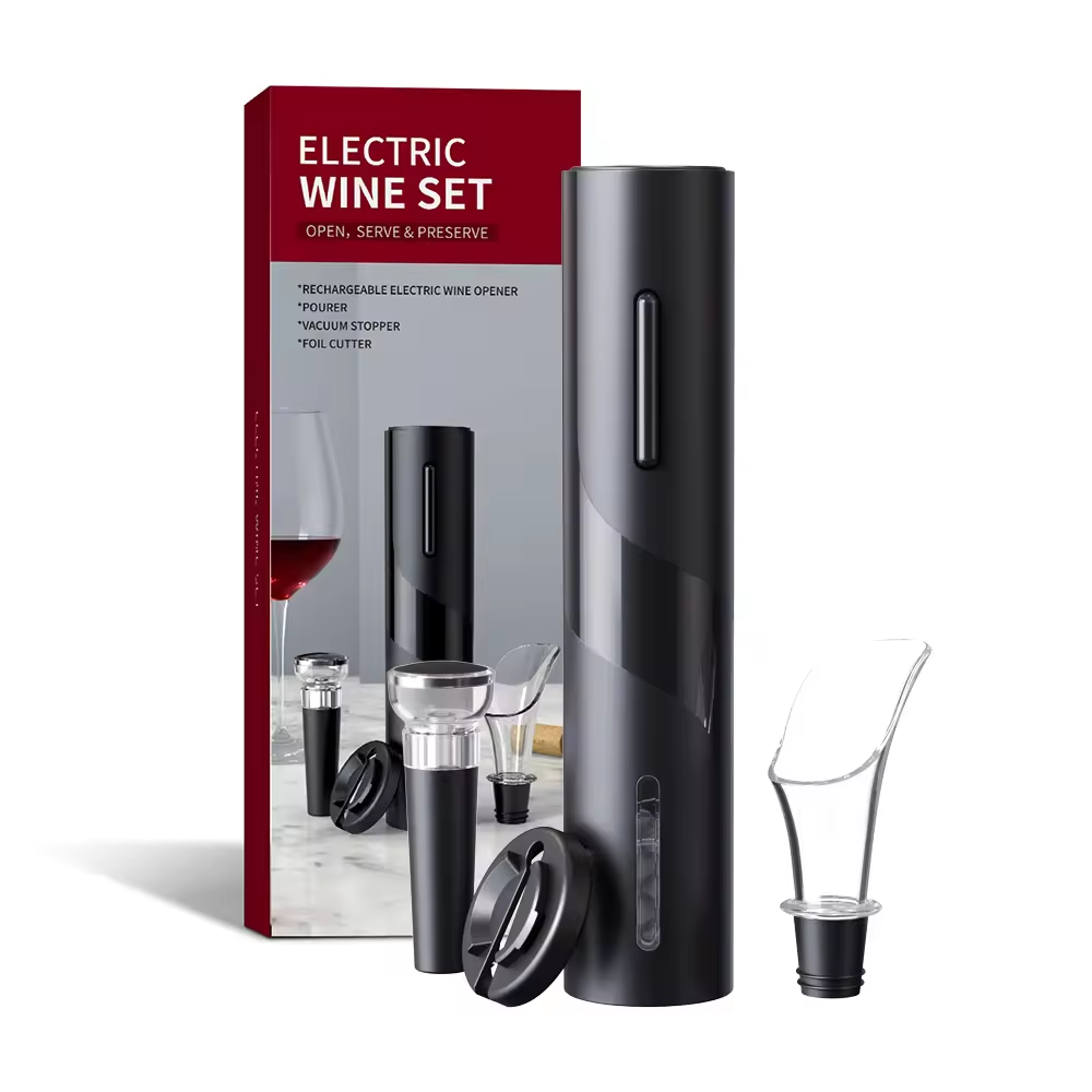 مجموعة فتاحة زجاجات النبيذ الك - مراجعة Wine Opener Electric وسعره