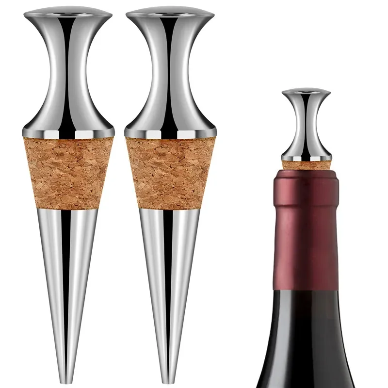 سدادات زجاجات محمولة معدنية قا - مراجعة Bottle Stopper Set وسعره