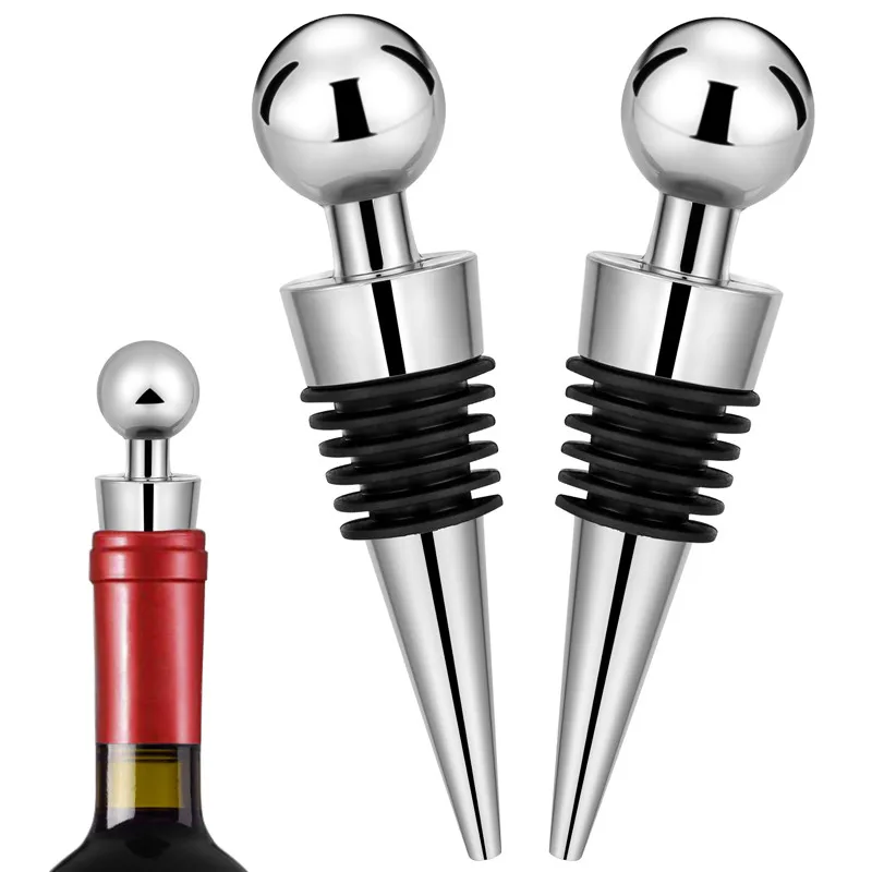 2 قطعة/المجموعة الفضة مثبت زجا - مراجعة Bottle Stopper Set وسعره