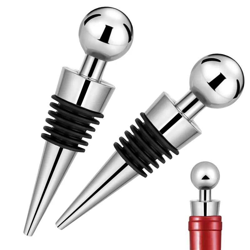2 قطعة/المجموعة الفضة مثبت زجا - مراجعة Bottle Stopper Set وسعره