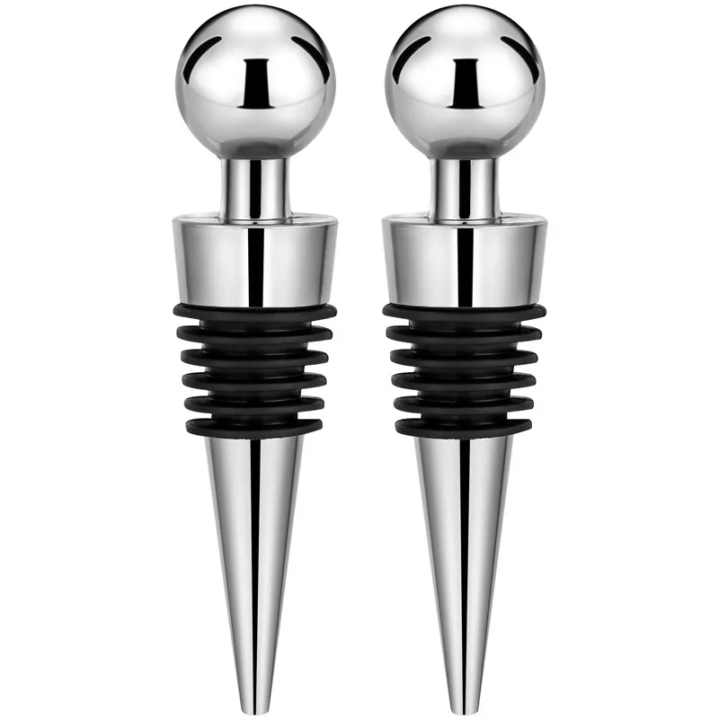 2 قطعة/المجموعة الفضة مثبت زجا - مراجعة Bottle Stopper Set وسعره