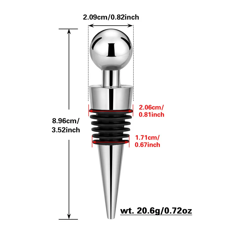 2 قطعة/المجموعة الفضة مثبت زجا - مراجعة Bottle Stopper Set وسعره