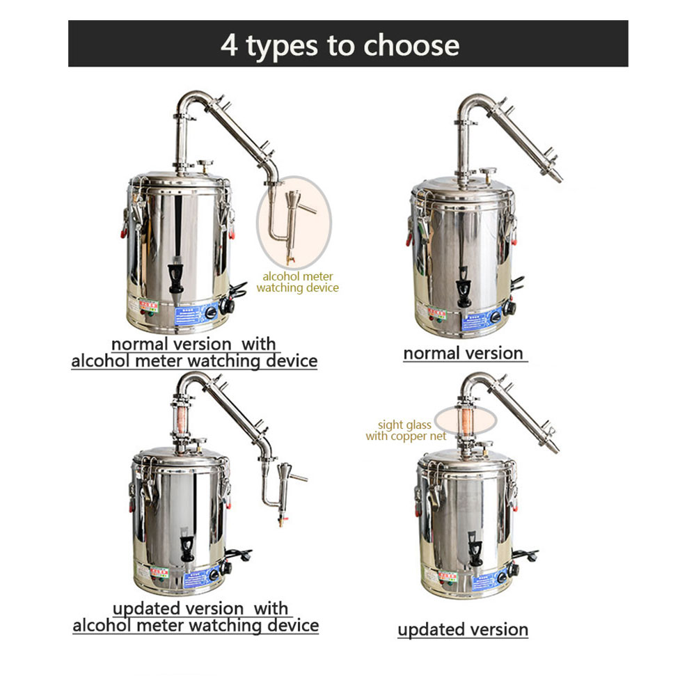 50L عمود تقطير الكحول معدات تق - مراجعة Wine Beer Distillation وسعره