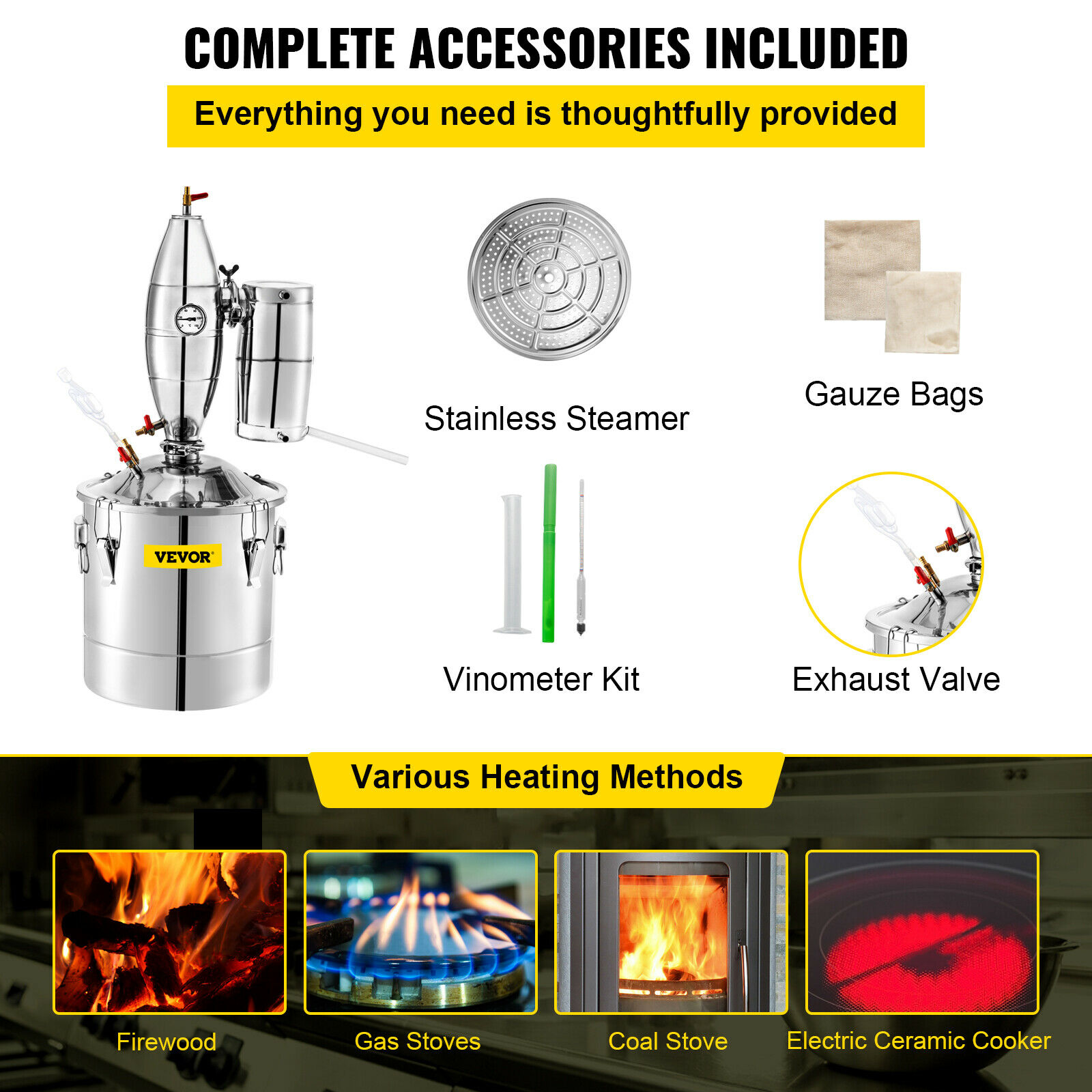 SucceBuy 20L-70L آلة تقطير الك - مراجعة Wine Beer Distillation وسعره