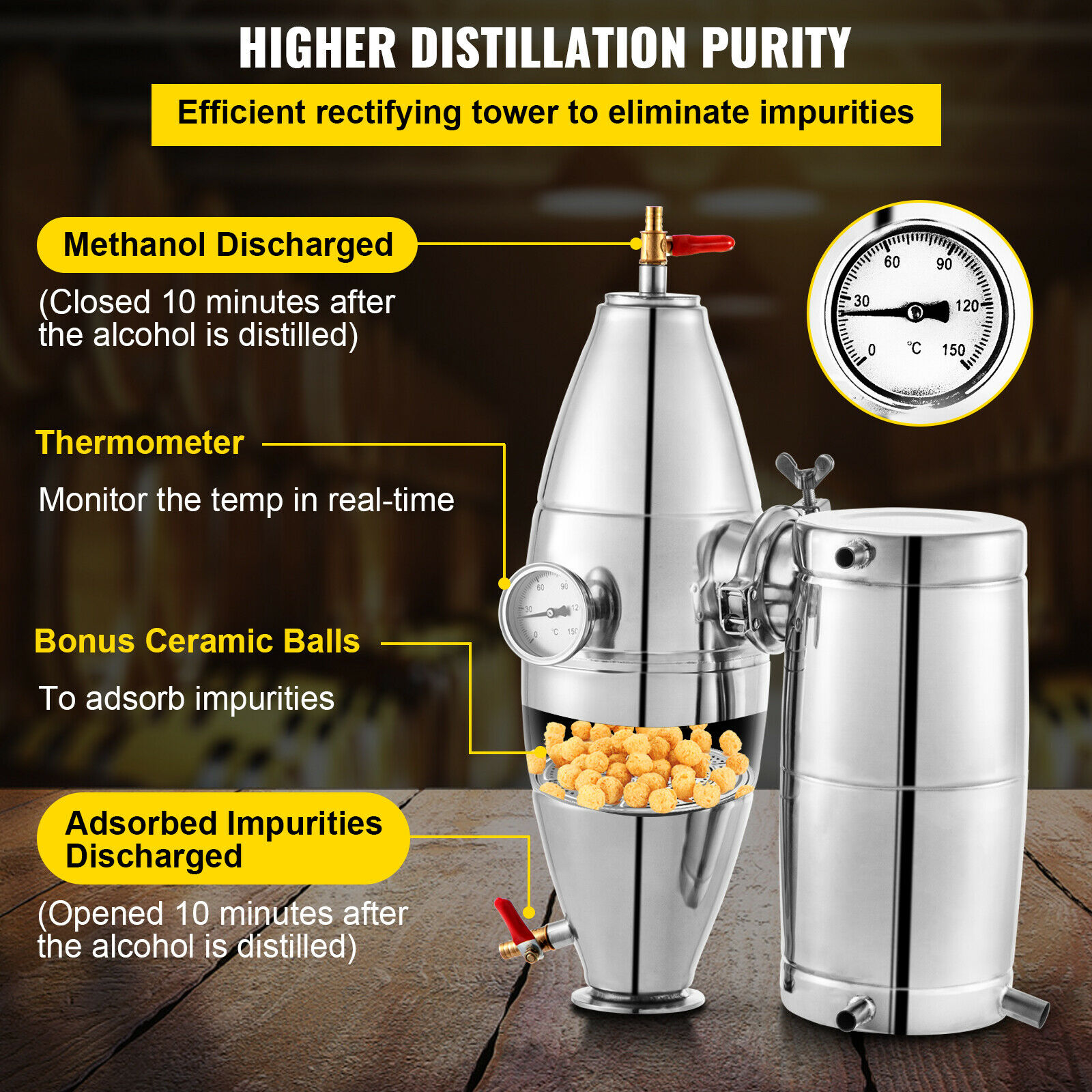 SucceBuy 20L-70L آلة تقطير الك - مراجعة Wine Beer Distillation وسعره